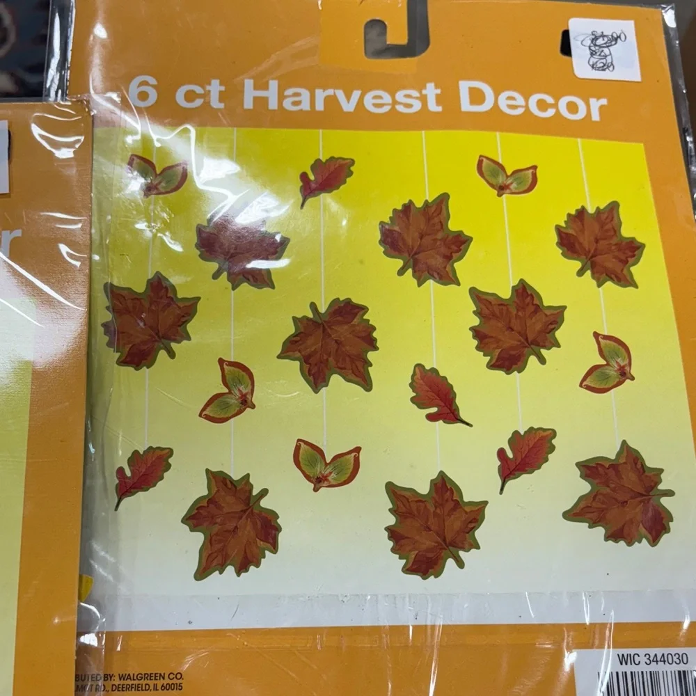 Harvest Decor Set with Orange Pumpkin